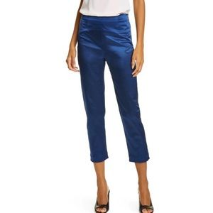 SOLD STAUD blue silk capris